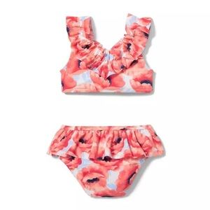 NWOT | Janie & Jack | 2-Piece Poppy Swim Suit | 4